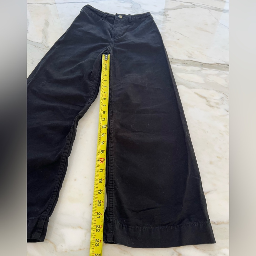 WE THE FREE BLACK COTTON HIGH RISE WIDE LEG JEAN PANTS SIZE US 24 - Picture 16 of 17